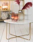 Marty White-Gold Coffee Table