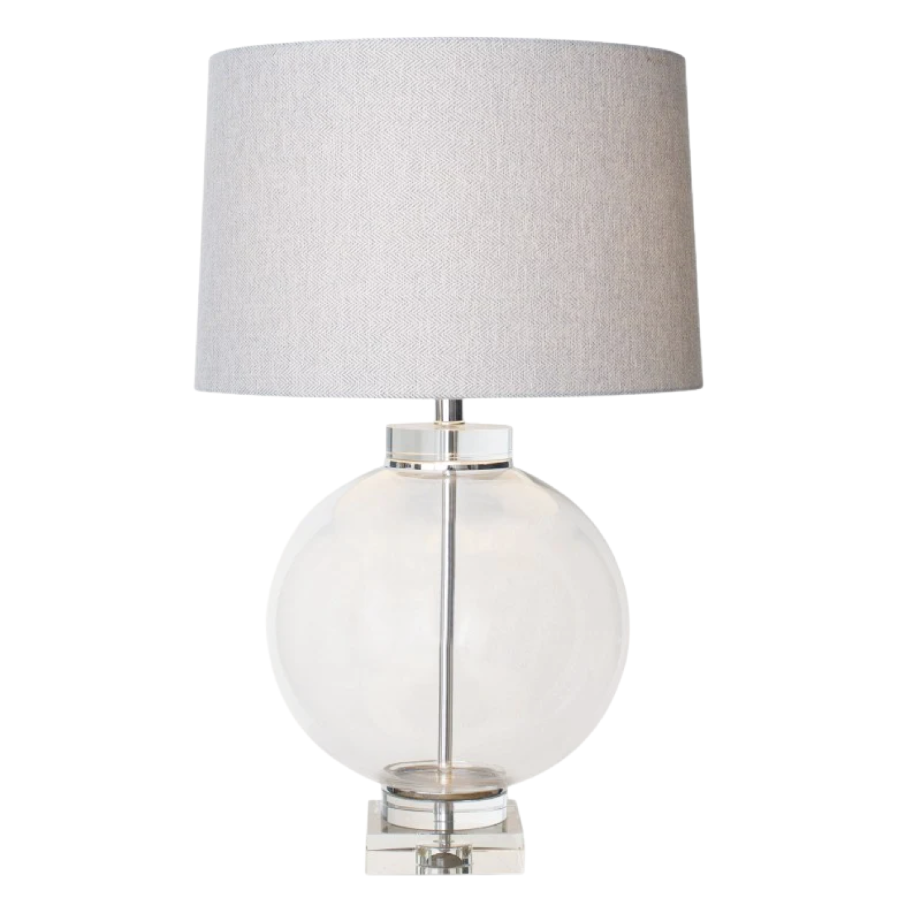 Round glass table lamp deals