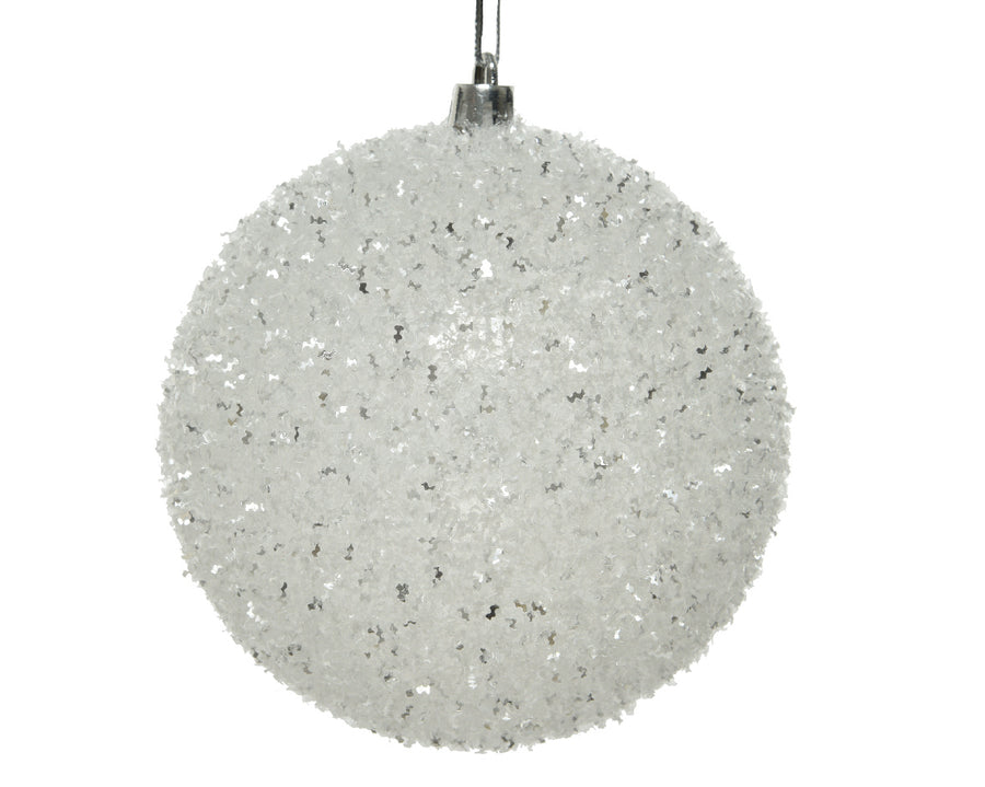 Bauble shatterproof ice finish glitter