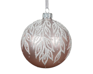 Bauble glass matt branches