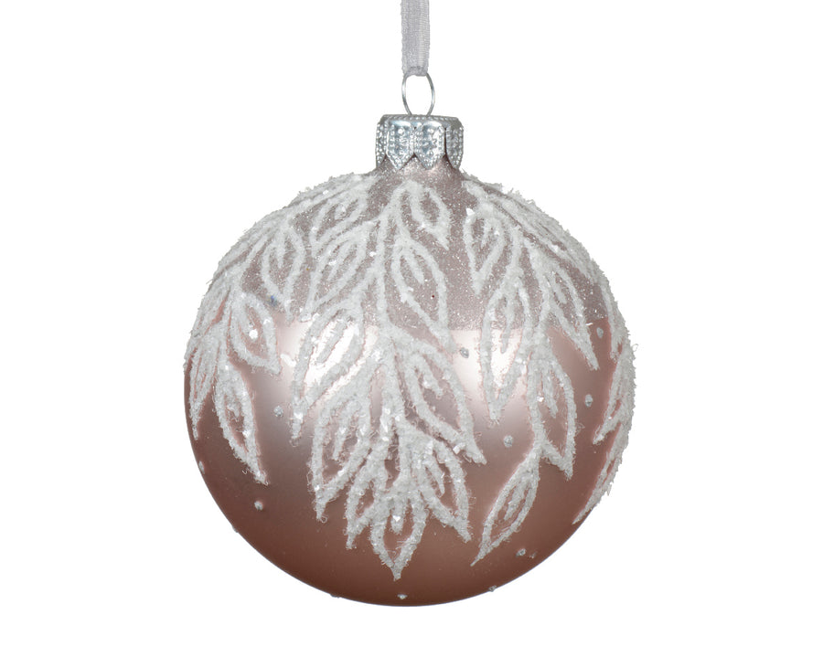 Bauble glass matt branches