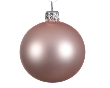 Baubles glass matt blush pink 8cm