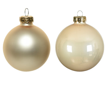 Baubles glass enamel,matt mix pearl