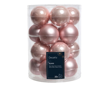 Baubles glass enamel,matt mix blush pink