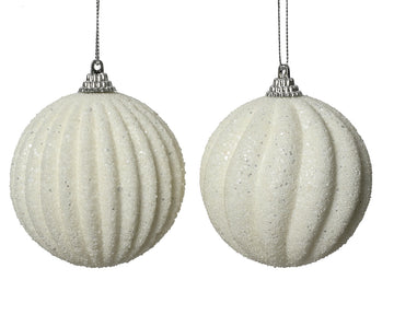 Bauble on wire foam glitters, beads