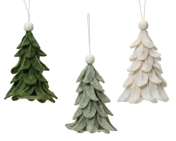Felt Tree wooden bead