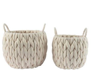 Basket polyester round weaving
