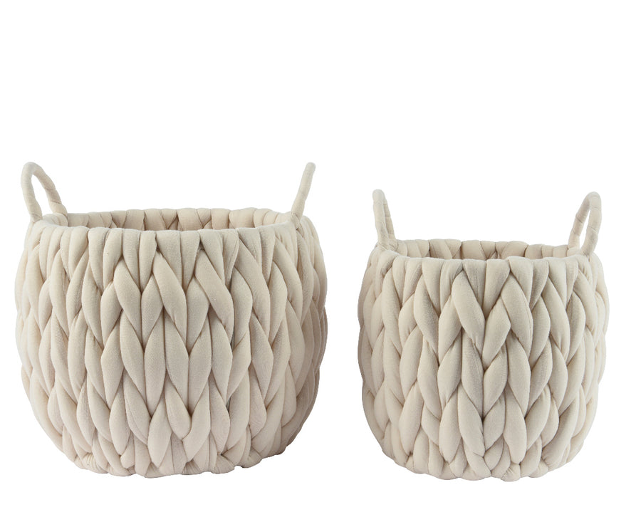 Basket polyester round weaving