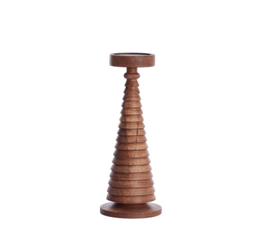 Almola mango wood candle holder