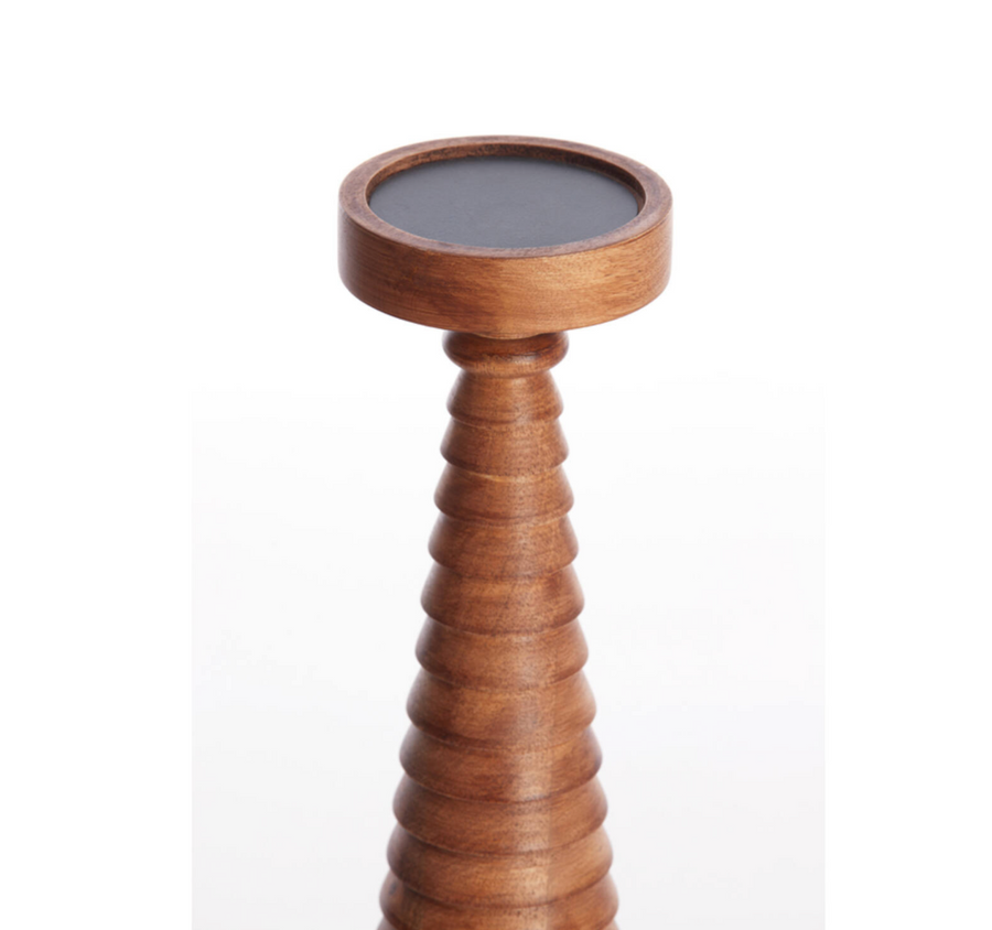 Almola mango wood candle holder