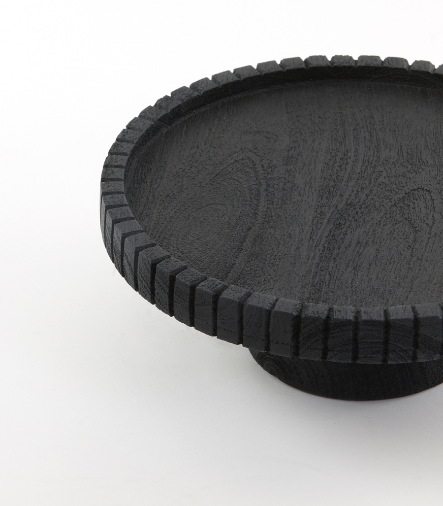 Caleta Wood Matt Black Dish