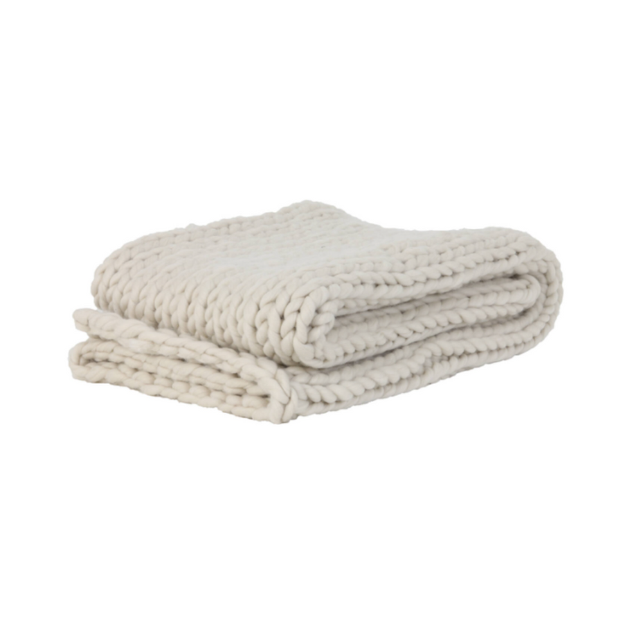Knitted Throw Cream