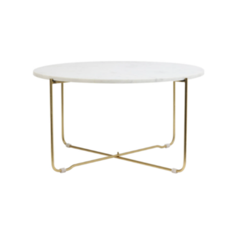Marty White-Gold Coffee Table