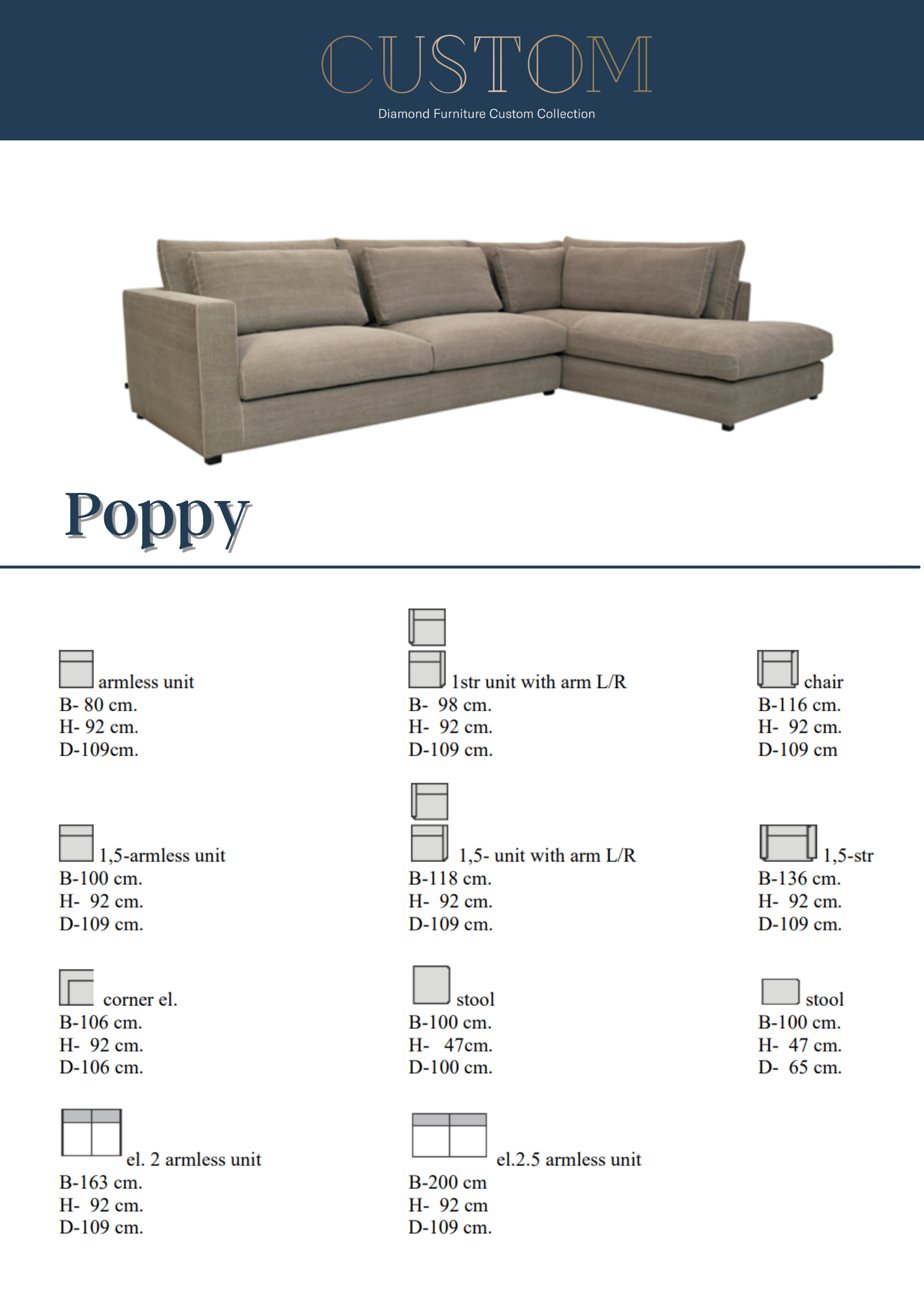 Poppy Corner – Diamond Furniture
