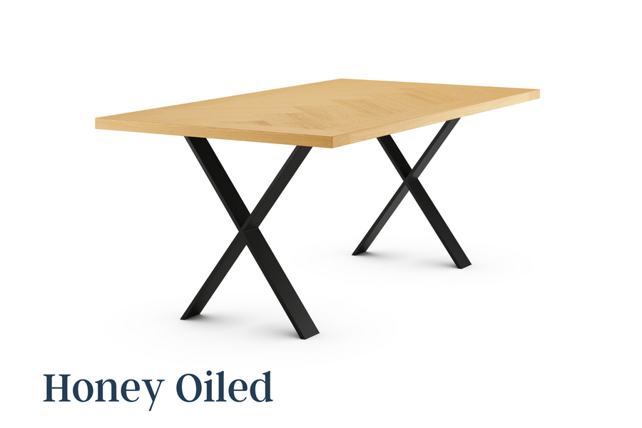Chevron oak discount dining table